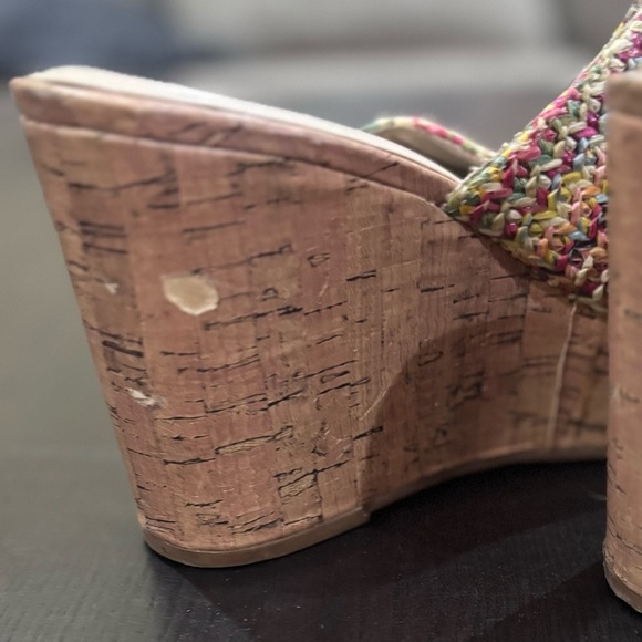 BC Born in California Multi Colored Wedges Sandals Shoes Size 9 - Picture 7 of 10